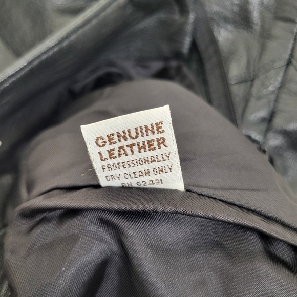 90’s Leather Pencil Skirt knee length mini midi high rise lined - Picture 4 of 11